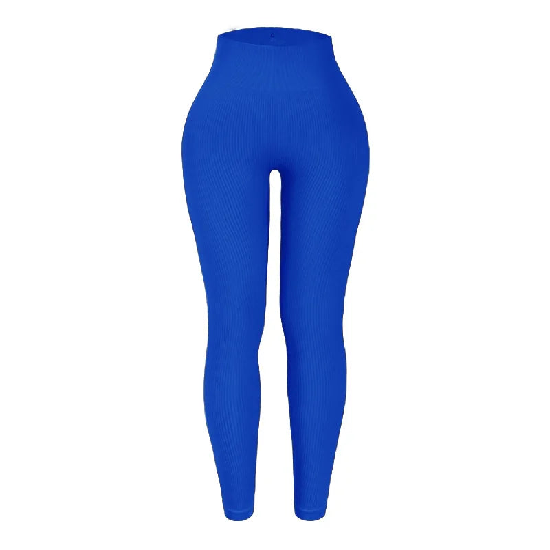 Thread Solid Leggings Women Seamless Knit Yoga Pants High Waist Hip Liftting Tights Fashion Slim Workout Running Sports Leggings - Kenzo Yoga
