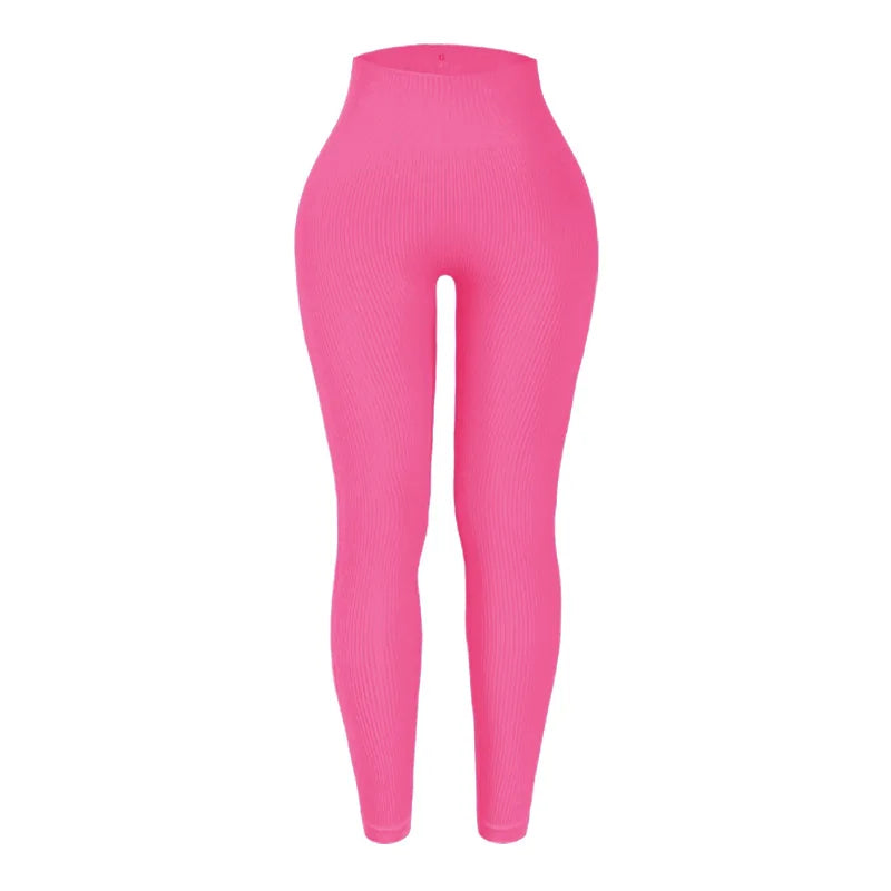 Thread Solid Leggings Women Seamless Knit Yoga Pants High Waist Hip Liftting Tights Fashion Slim Workout Running Sports Leggings - Kenzo Yoga