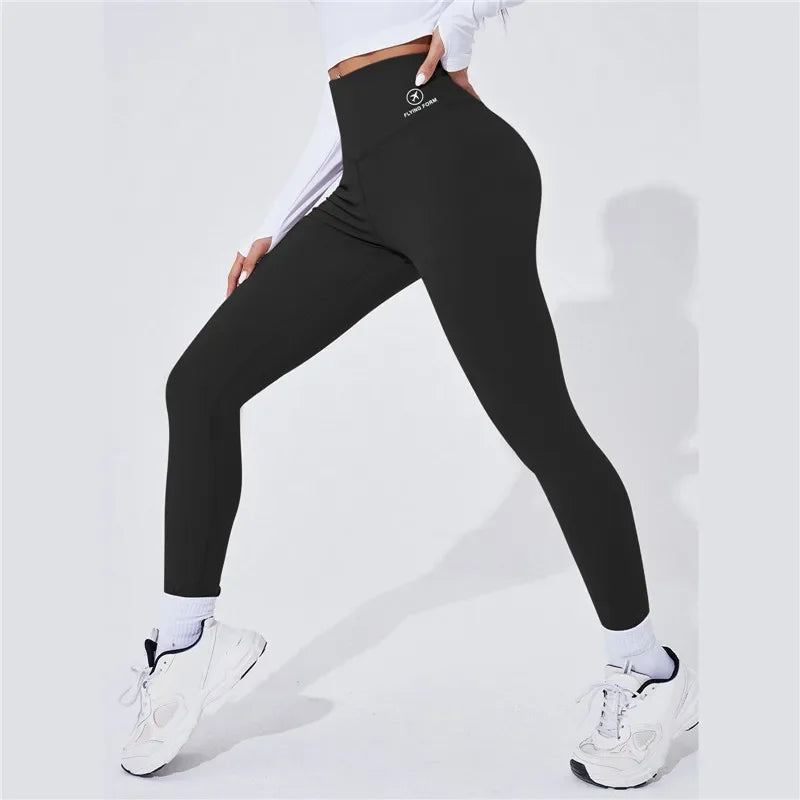 High Waist Yoga Warm Leggins Sports Tights Thermal Woman Running Pants Sexy Butt Lifting Leggings Push Up Panties Gym Fitness - Kenzo Yoga
