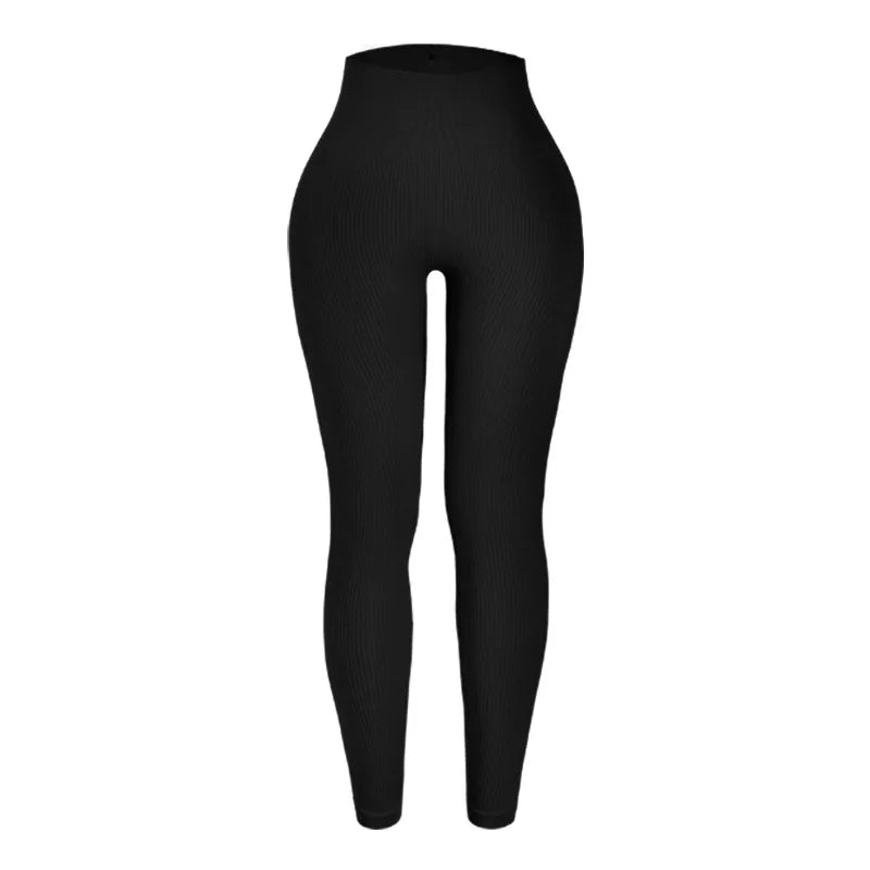 Thread Solid Leggings Women Seamless Knit Yoga Pants High Waist Hip Liftting Tights Fashion Slim Workout Running Sports Leggings - Kenzo Yoga