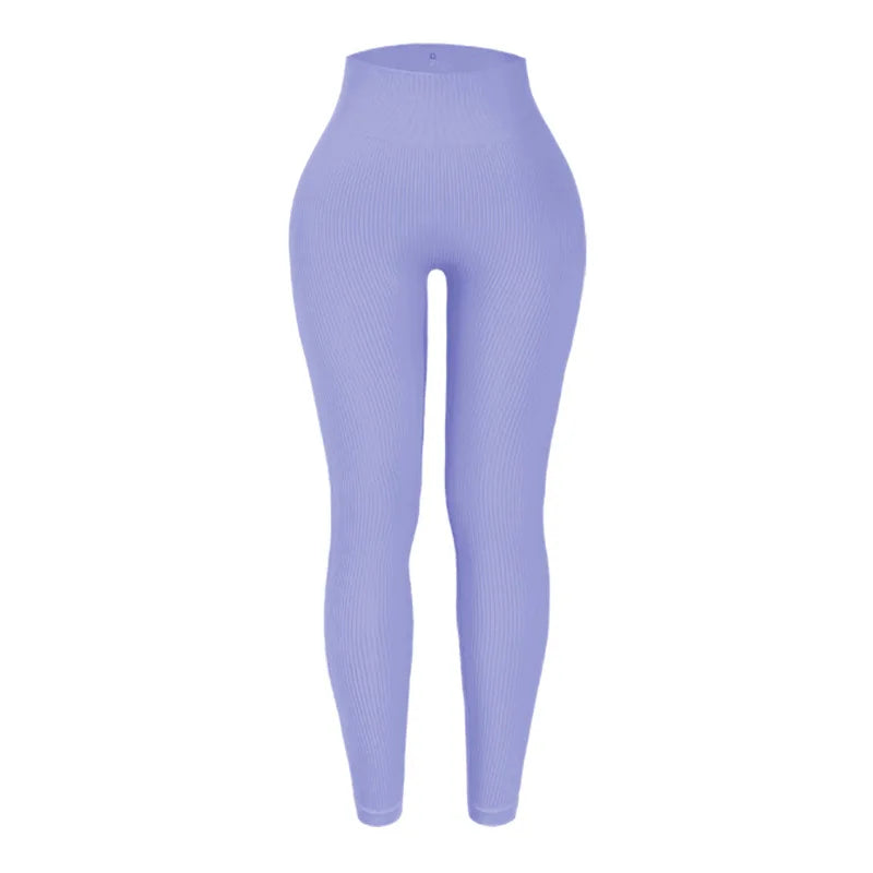 Thread Solid Leggings Women Seamless Knit Yoga Pants High Waist Hip Liftting Tights Fashion Slim Workout Running Sports Leggings - Kenzo Yoga