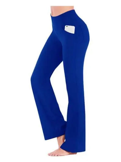 Ogilvy Mather Solid Elegant Female Lady Women's Legs Pants Palazzo Flared Wide Killer High Waist OL Ladies Career Long Trousers - Kenzo Yoga