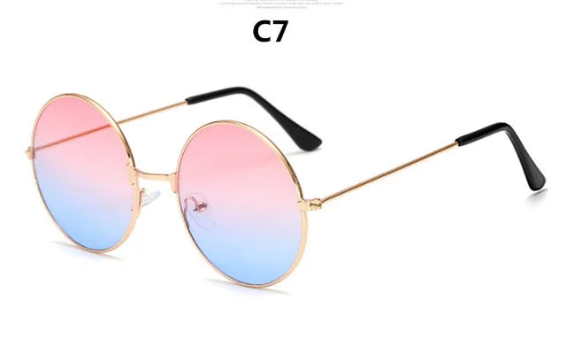 Unisex Metal Round Mirror Sunglasses – Retro Marine Style UV400 Eyewear - Kenzo Yoga