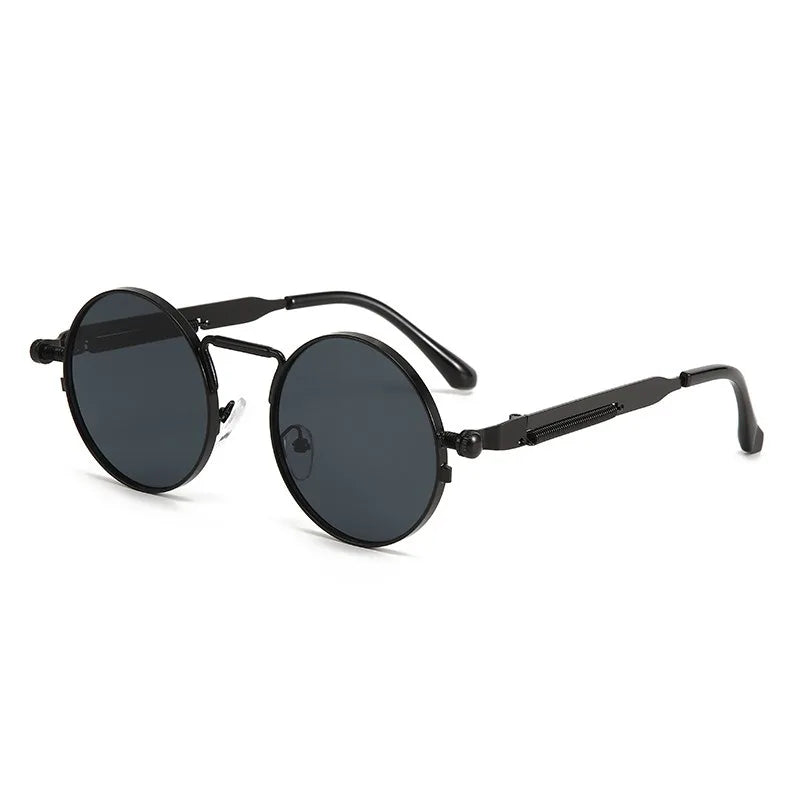 Retro Men Punk Style Sunglasses Colorful Round Metal Frame Women Fashion Sunglasses Uv400 2023 - Kenzo Yoga
