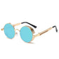 Classic Steampunk Sunglasses for Men and Women Retro Round Metal Frame Sunglasses - Kenzo Yoga
