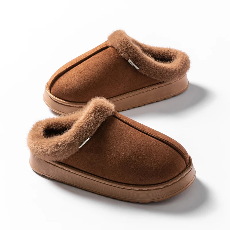Fashion Women Fluffy Slippers for Autumn and Winter Indoor EVA Thick Sole Anti-Slip and Warm Unisex Slippers for Winter - Kenzo Yoga