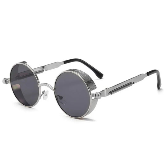 Classic Steampunk Sunglasses for Men and Women Retro Round Metal Frame Sunglasses - Kenzo Yoga