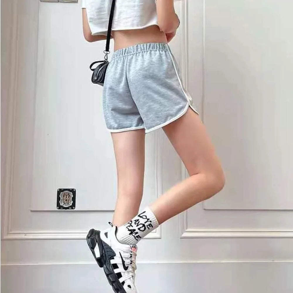 Elastic Shorts for Women, Loose Fitting, Quick Drying, Summer Thin Running, Fitness, Leisure, and Anti External Wear. Instagram - Kenzo Yoga