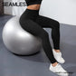 Thread Solid Leggings Women Seamless Knit Yoga Pants High Waist Hip Liftting Tights Fashion Slim Workout Running Sports Leggings - Kenzo Yoga