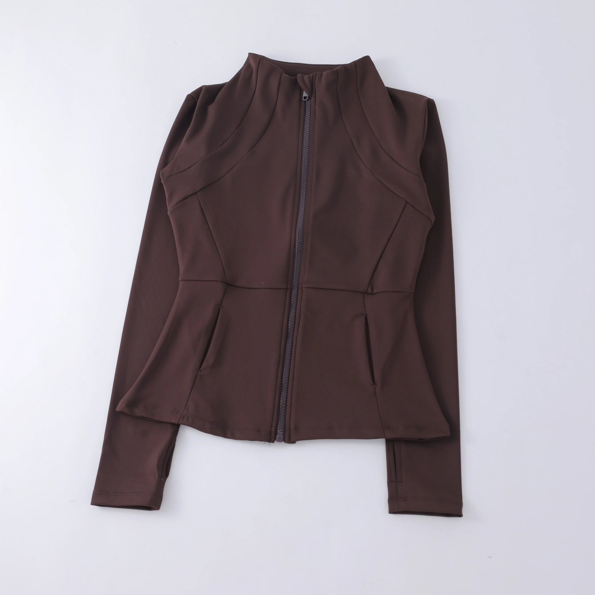 New yoga wear ladies coat round high elastic loose exercise yoga fitness long sleeve stand-up collar  yoga tops - Kenzo Yoga