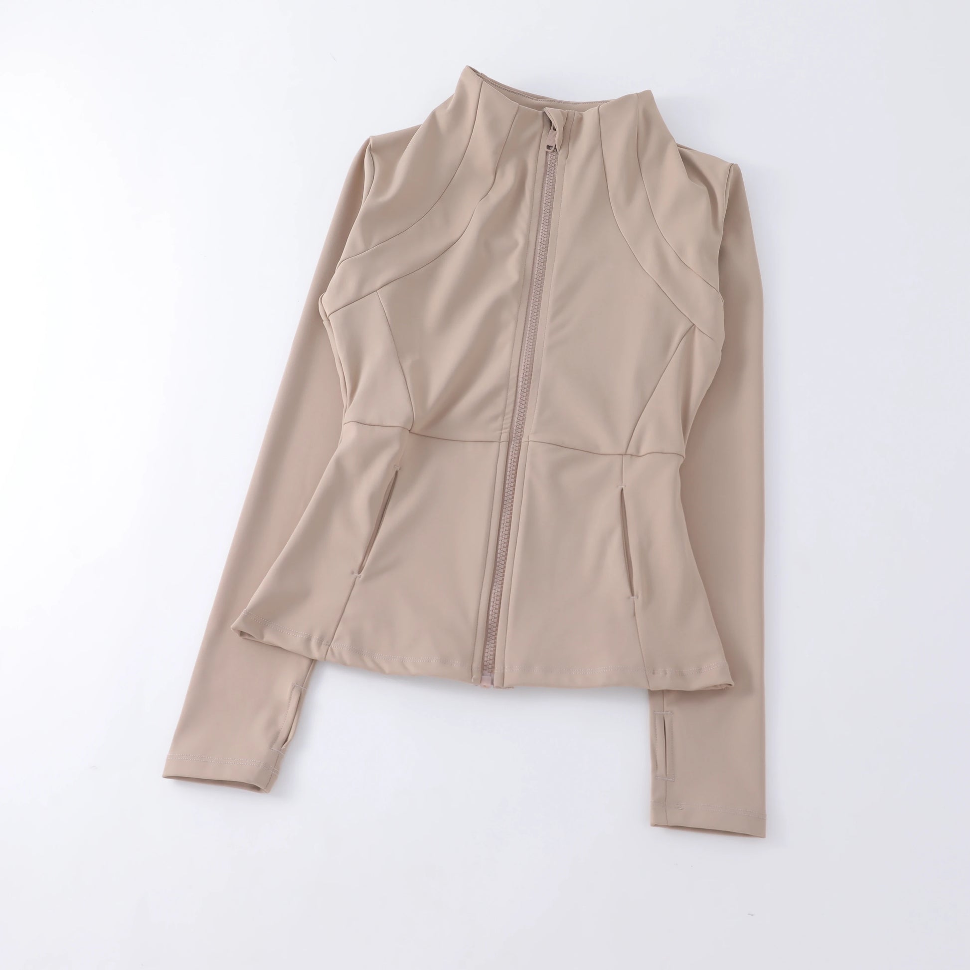New yoga wear ladies coat round high elastic loose exercise yoga fitness long sleeve stand-up collar  yoga tops - Kenzo Yoga