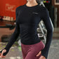 Women's Long Sleeve Top Yoga Shirts Running T-Shirt Workout Fitness Gym Sports Top Training Crop Top Solidcolor лонгслив женский - Kenzo Yoga