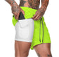 Men’s 2-in-1 Sports Shorts – Double-Layer Running & Gym Training Shorts - Kenzo Yoga