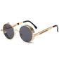 Classic Steampunk Sunglasses for Men and Women Retro Round Metal Frame Sunglasses - Kenzo Yoga