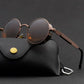Classic Steampunk Sunglasses for Men and Women Retro Round Metal Frame Sunglasses - Kenzo Yoga
