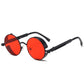 Classic Steampunk Sunglasses for Men and Women Retro Round Metal Frame Sunglasses - Kenzo Yoga
