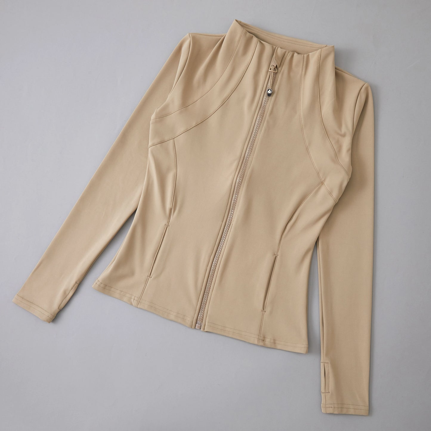 New yoga wear ladies coat round high elastic loose exercise yoga fitness long sleeve stand-up collar  yoga tops - Kenzo Yoga
