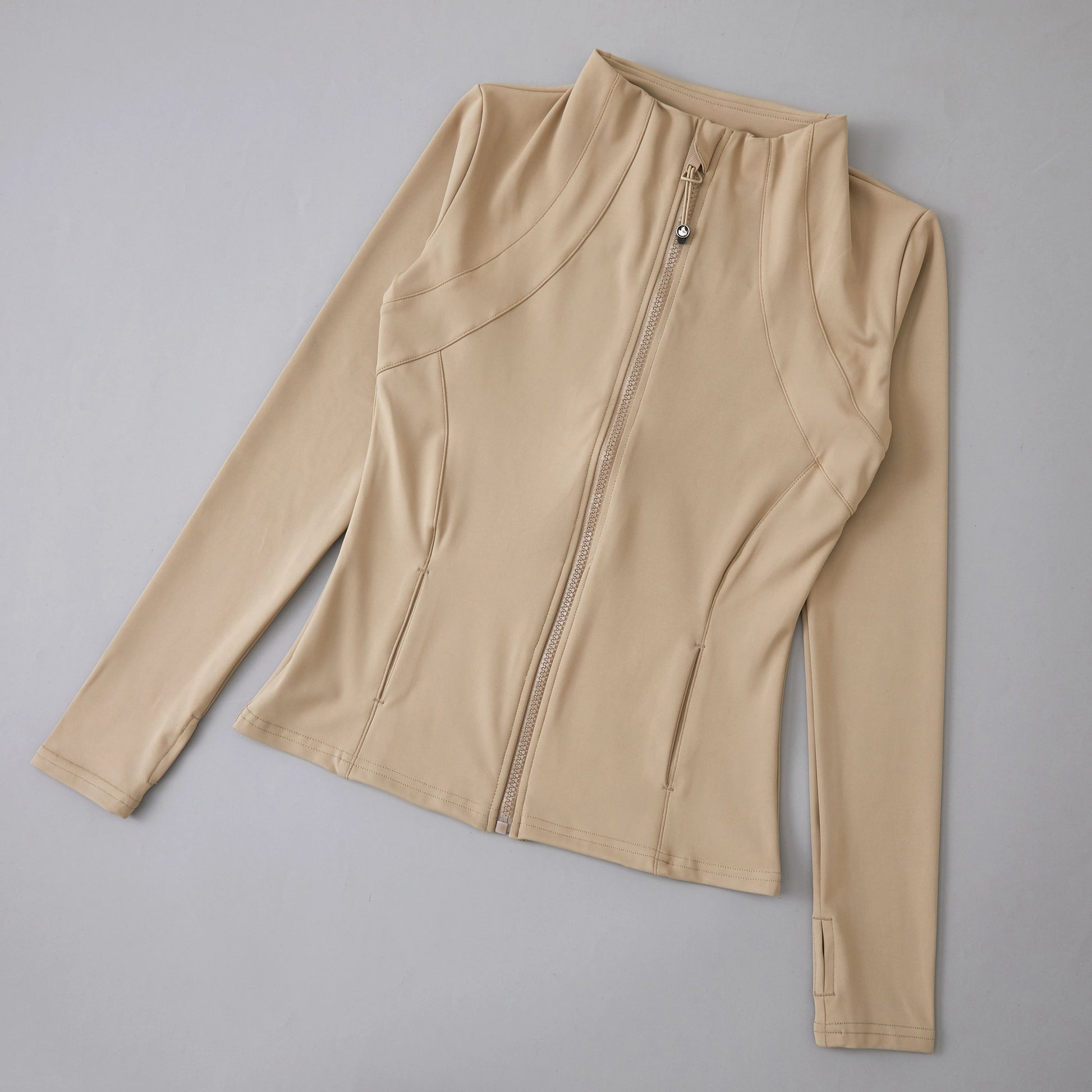 New yoga wear ladies coat round high elastic loose exercise yoga fitness long sleeve stand-up collar  yoga tops - Kenzo Yoga