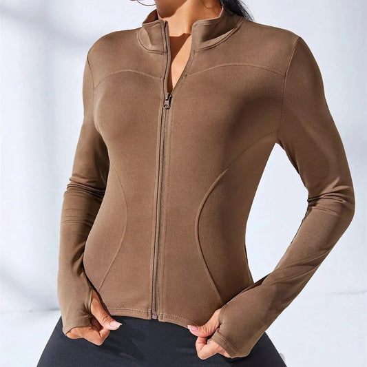 2024 New Yoga Coat Short Sports Jacket WOMEN'S Fitness Clothes Slimming Body Sculpting Zipper Yoga Jacket - Kenzo Yoga